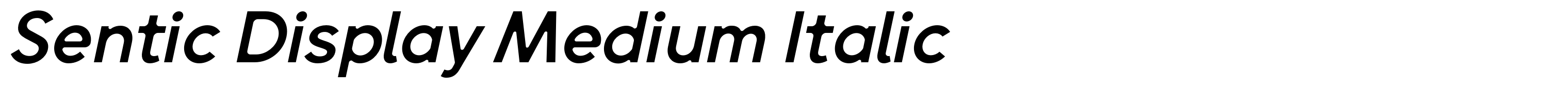Sentic Display Medium Italic